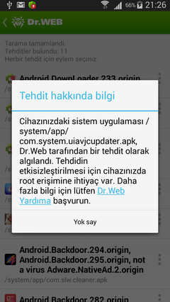  Telefonumdaki virüs lütfen yardım edin :/