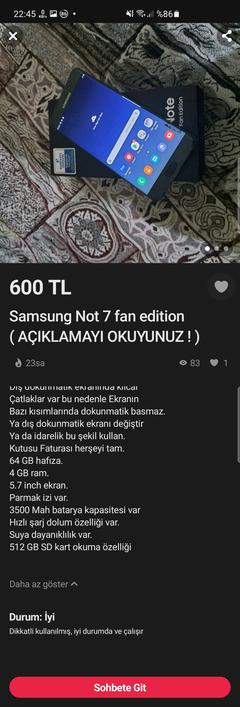 SAMSUNG GALAXY NOTE Fan Edition [ANA KONU]