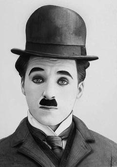 Charlie Chaplin karakalem çalışmam..