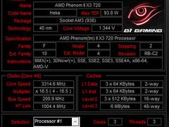  AMD Phenom II X3 720 OverClock 3214.7MHZ