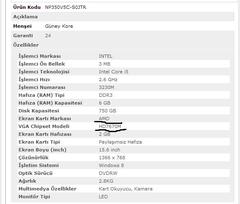  Samsung NP350V5C-S0JTR Ekran Kartı Sorunu