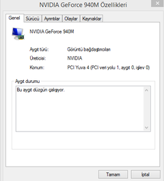  Ekran kartı monitöre bağlı gözükmüyor