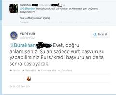  Yurt ve Burs aynı başvuruda değil !