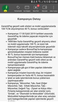 Kişiye özel GarantiPay 100/40 Bonus