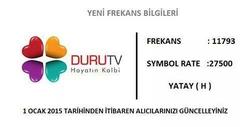  1 OCAK 2015 TARİHİNDEN İTİBAREN FREKANSLAR DEĞİŞİYOR. DURU TV YENİ FREKANSLARI ALICILARINIZI GÜNCELL