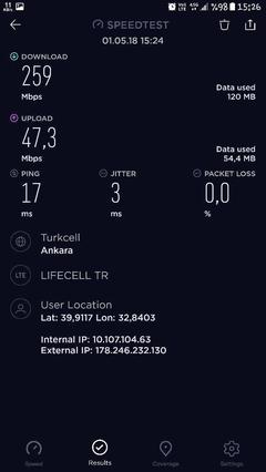 TÜM OPERATÖRLER 4,5G HIZ TESTİ [ANA KONU] 5G YE DOĞRU ADIM ADIM