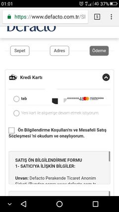 Defacto.com.tr'de Masterpass ile 75 TL Üzerine Anında 25 TL İndirim!