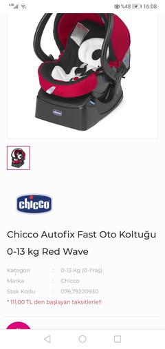 chicco autofix fast oto koltugu  ve ana kucaği 450 lira