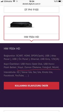 HM 9505 HD Cihaz ile USB Video İzleme