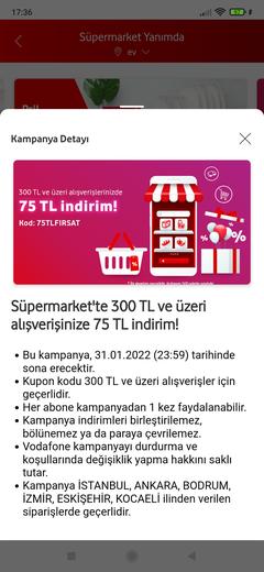Vodafone Yanımda İste Gelsin 300/75 Kod
