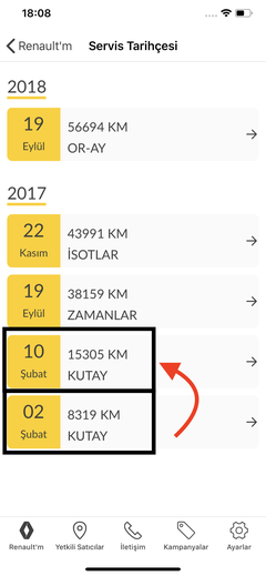 Araba- kilometre ve hasar kaydı sorunsalı