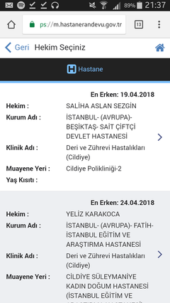 İstanbul'daki hiçbi hastaneden cildiye'ye randevu alınmıyor. NEDEN?