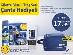  Gilette Blue 3 Traş Seti (Çanta Hediyeli)