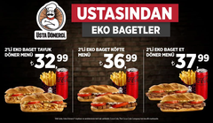 Usta Dönerci 2’li Baget Et Döner Menü 37.99TL