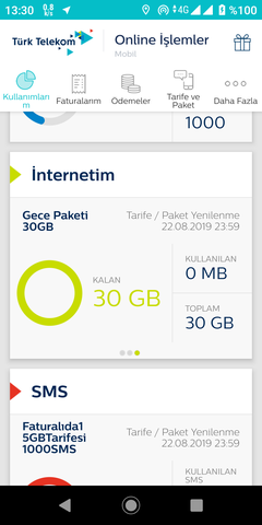 Türk Telekom 30 GB 9 TL