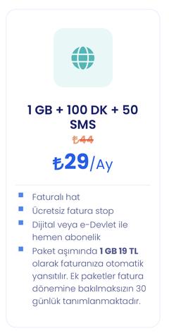 Netgsm de (Turkcell) 1 GB, 100 Dakika, 50 SMS sadece 29₺ (Online olarak  geçiş oluyor) | DonanımHaber Forum