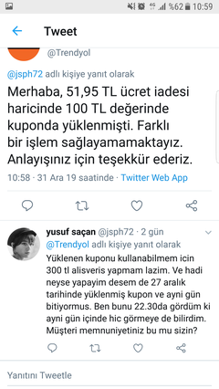 Trendyol Firması Müşterisinin Cebinden Para Çalıyor.