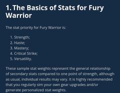 Fury Warrior Düşük DPS