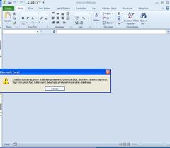  Şifreli Excel 2010 Dosya Hatası