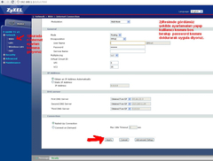 zyxel modemlerde diger servis