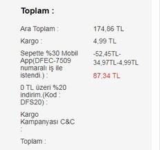 DeFacto %30 + %20 İndirim İndirim