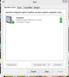  Bilgisayardan ses gelmiyor fakat kulaklığı taktığımda ses geliyor