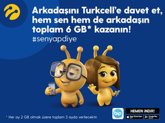 Davet Et Kazan Kampanyası Turkcell 6 GB Hediye internet