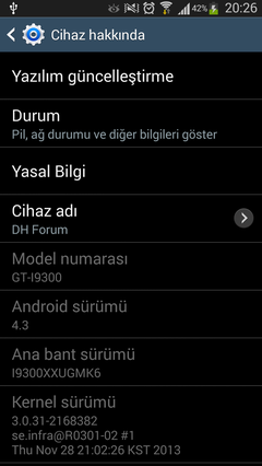  Samsung Galaxy S3 Android 4.3 Türkiye'de de Dağıtıma Başladı