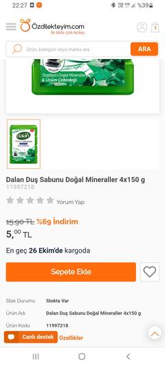 YANIYOR! Dalan Duş Sabunu Bambu Kömürü 4x150 g 5TL. Özdilekteyim.