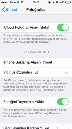 icloud daki resimleri gormek