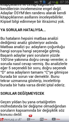  ya sorular hataliysa...