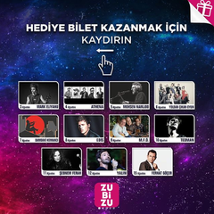 ZUBİZU-Harbiye Açıkhava Konserleri'ne çift kişilik hediye bilet