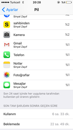  İPhone 5s batarya tavsiyesi