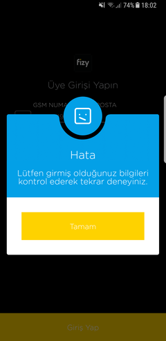 Fizy giriş sorunu