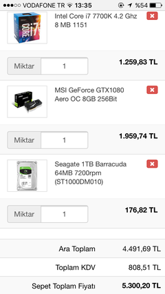 5000 TL ye sistem tavsiyeleriniz GTX1080li