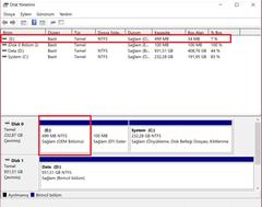 Win10 Update Sonrası Görünmemesi Gereken Partition Görünür Oldu
