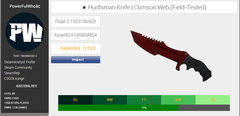  Huntsman Knife Crimson Web(FT)0.15 Float