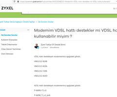 Modem VDSL destekliyor mu ?