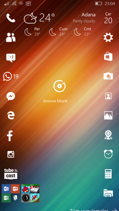  Windows 10 Mobile Ana Ekranlarınız