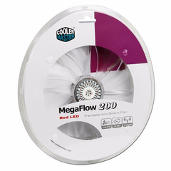 (SIFIR) 2 ADET MAVİ LED Lİ , 1 ADET KIRMIZI LED Lİ  COOLER MASTER MEGAFLOW 200MM SESSİZ FAN