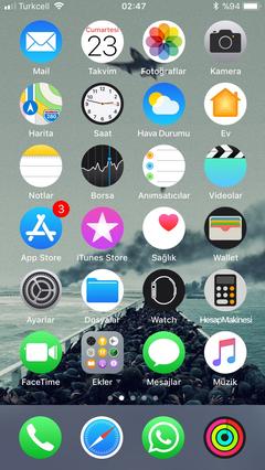 Filzajailed ile ios 11 Ana Ekran Simgelerini Değiştirme