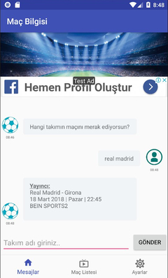 Maç Bilgisi App - Maç yayın listesi, Anlık maç sonuçları ve Kadrolar