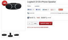  Logitech S135i iPhone Speaker bu kez D&R'da 39.90TL