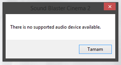  SOUND BLASTER CINEMA WIN 10 ÇÖZÜM