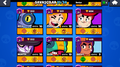 SATILIK BRAWL STARS 19.000 KUPA 35 FULL HERO