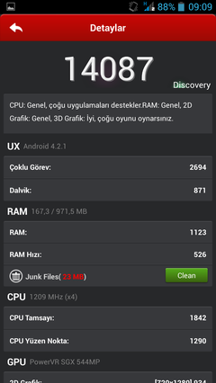  General Mobile Discovery Antutu Benchmark Testi Sonucu