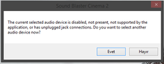  SOUND BLASTER CINEMA WIN 10 ÇÖZÜM