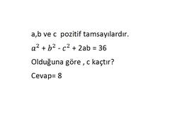  Yeni matematik sorularım