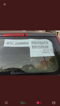 Mtv zammı 2018 model araçlar için %70 oldu(1.6 araç vergisi 1738 tl)