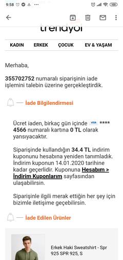 Trendyol Firması Müşterisinin Cebinden Para Çalıyor.